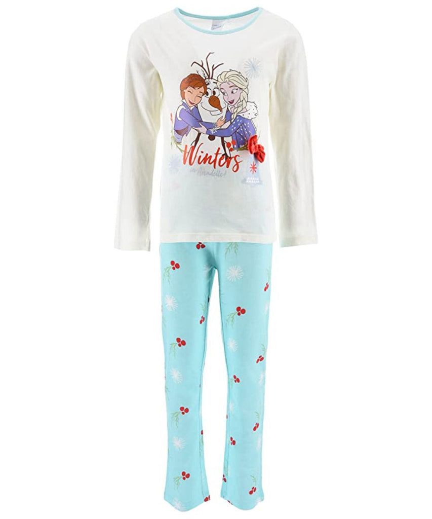 Disney Frozen Girls Pyjama Nightwear Set in Cotton - Fabrica Fantasia