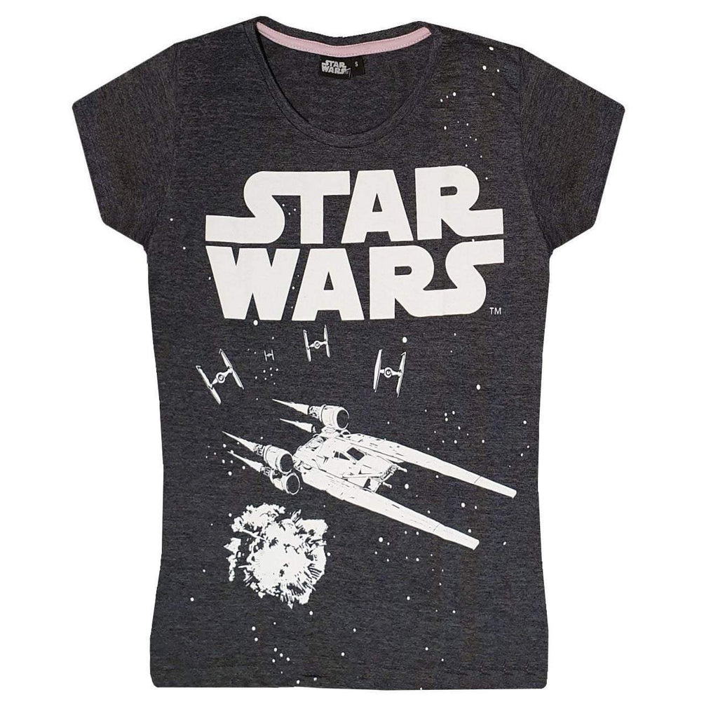 Disney Star Wars Women T-Shirt Short Sleeve Top - Fabrica Fantasia