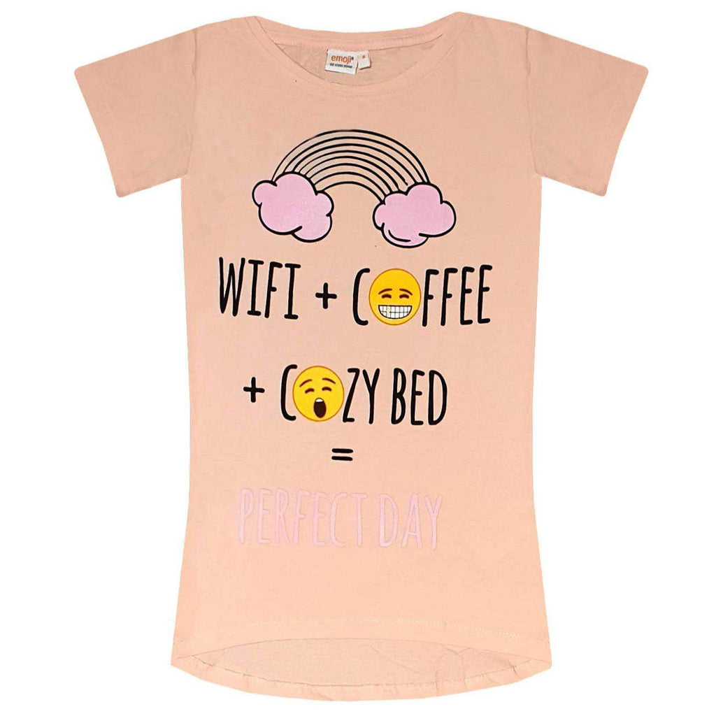 Emoji Women T-Shirt Short Sleeve Top, Cotton - Fabrica Fantasia