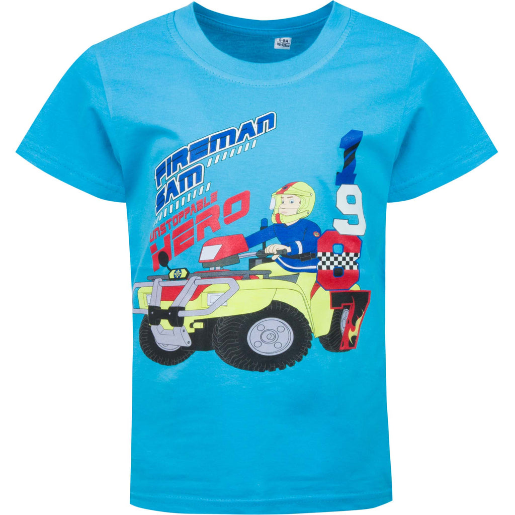 Fireman Sam Kids 6-8 Years T-Shirt Short Sleeve Top - Fabrica Fantasia