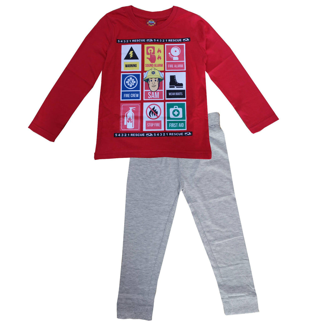 Fireman Sam Kids Pyjama Long Sleeve Nightwear Set 6-9 Years - Fabrica Fantasia