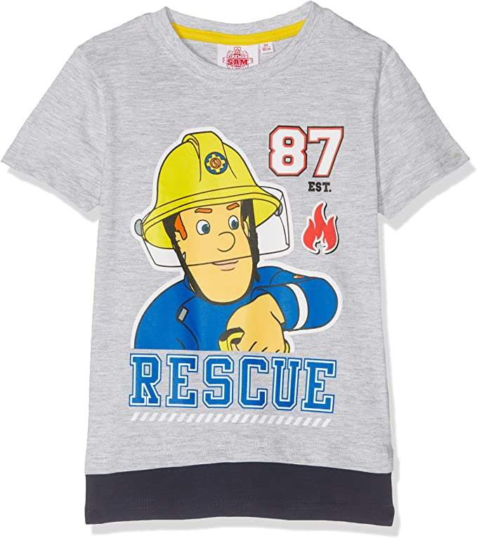 Fireman Sam Kids T-Shirt Short Sleeve Top - Fabrica Fantasia