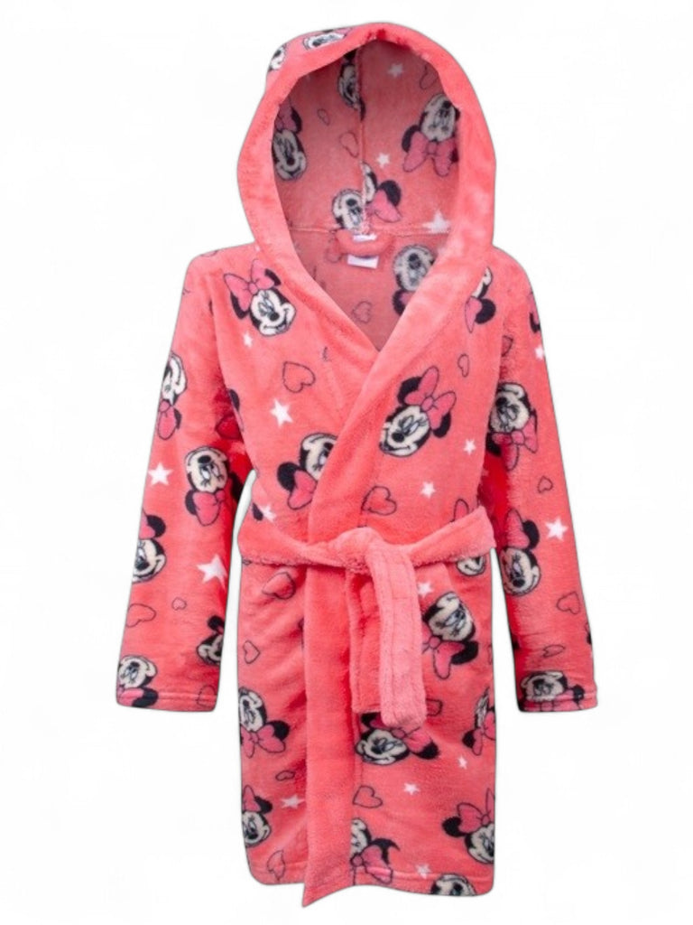 Disney Minnie Girls Robe, Polar Fleece, Hoodie - Fabrica Fantasia