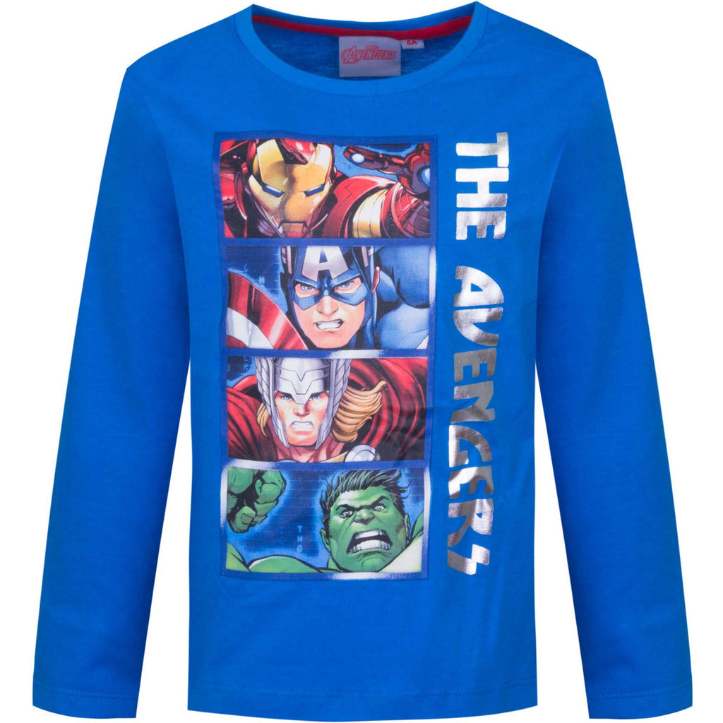 Marvel Avengers Kids T-Shirt Long Sleeve Top - Fabrica Fantasia