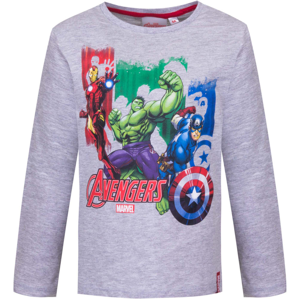 Marvel Avengers Kids T-Shirt Long Sleeve Top - Fabrica Fantasia