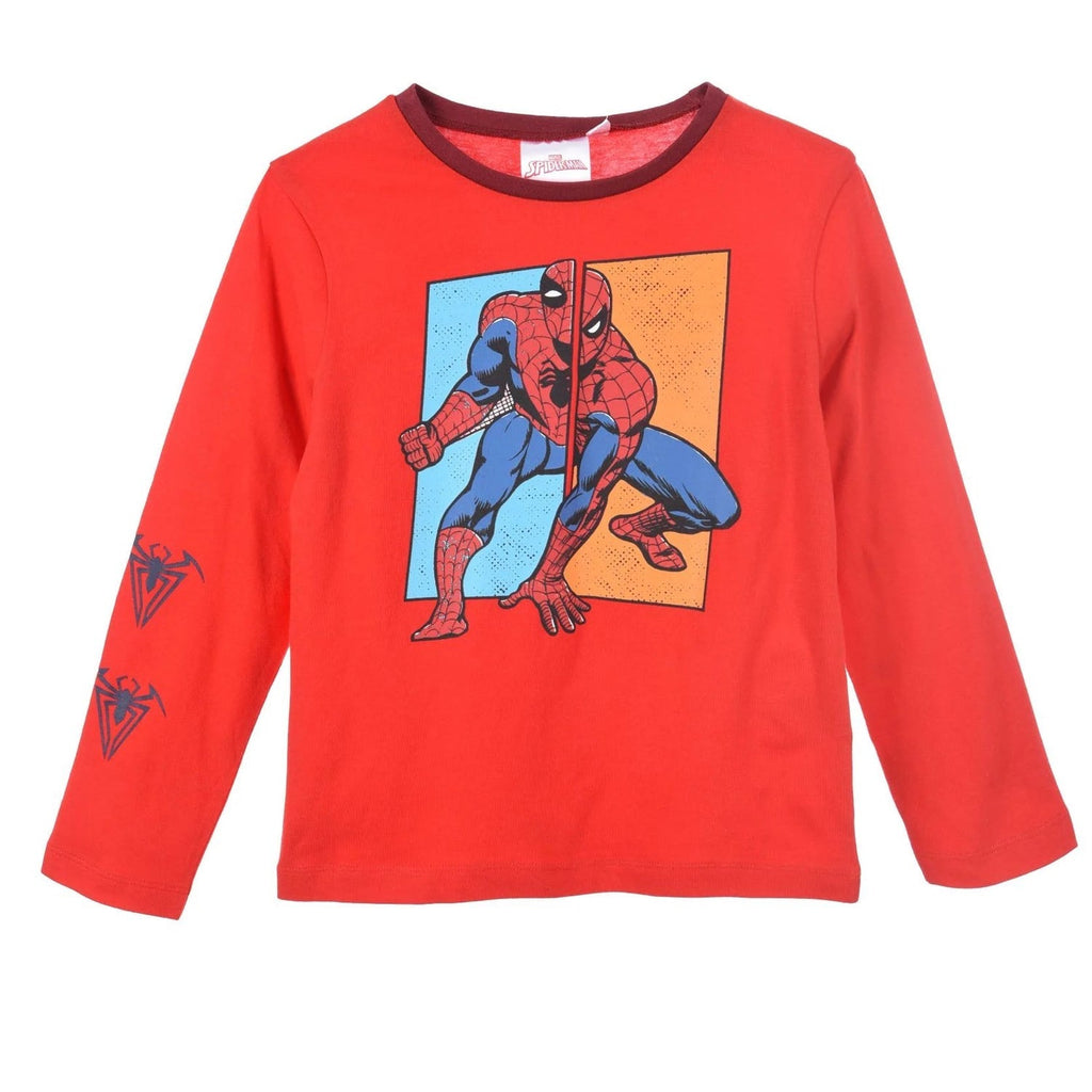 Marvel Spiderman Kids T-Shirt Long Sleeve Top - Fabrica Fantasia