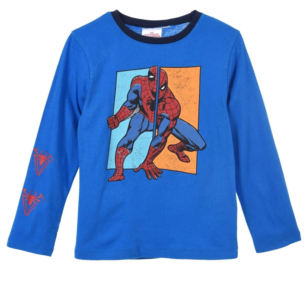 Marvel Spiderman Kids T-Shirt Long Sleeve Top - Fabrica Fantasia