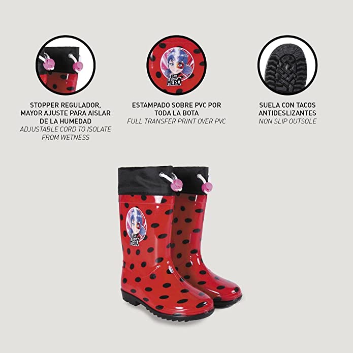 Miraculous Ladybug Girls Boots - Fabrica Fantasia