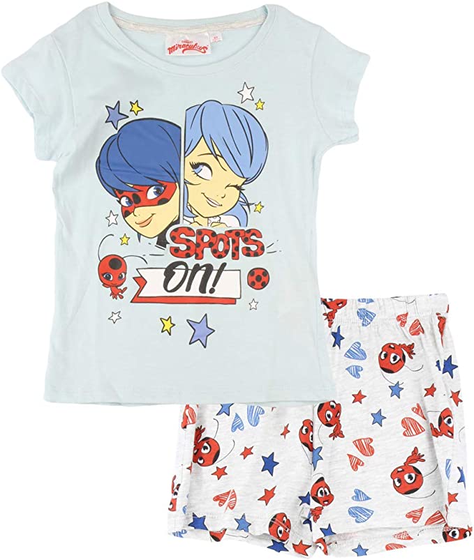 Miraculous Ladybug Kids Pyjama Nightwear Set Turquoise - Fabrica Fantasia