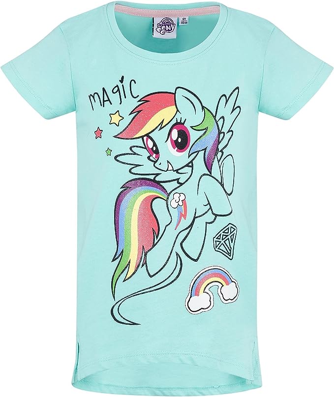 My Little Pony Toddler & Kids T-Shirt Short Sleeve Top Blue - Fabrica Fantasia