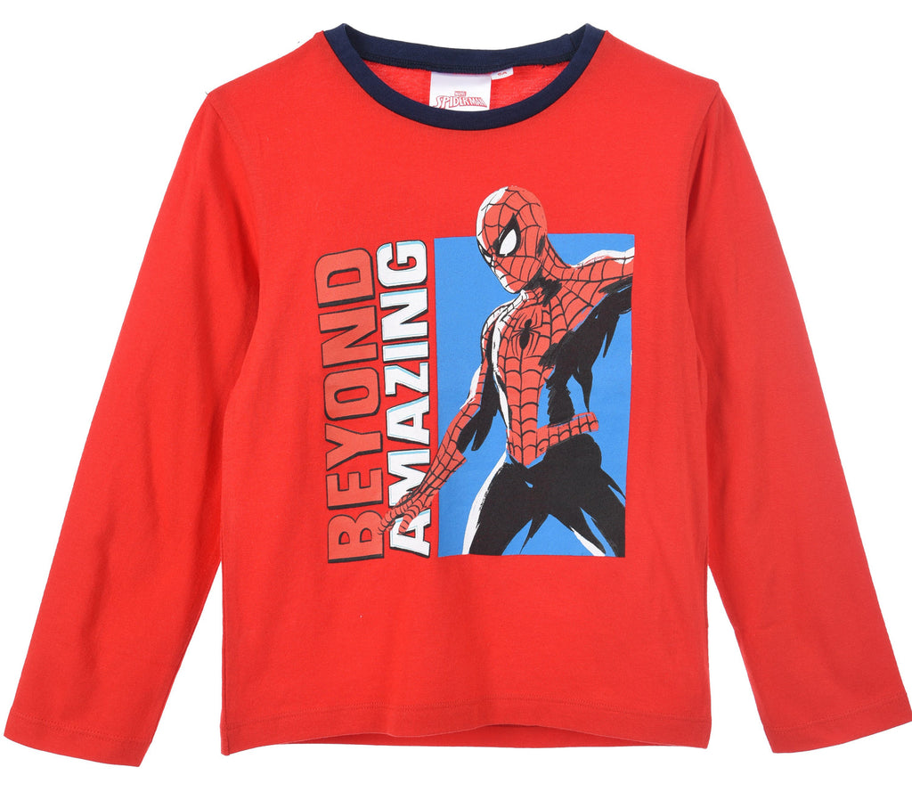 Spider-Man Boys T-Shirt Long Sleeve Top - Fabrica Fantasia