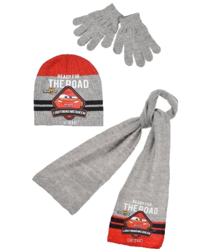 Disney Cars Boys Hat Scarf & Gloves Winter Set - Lightning McQueen - Fabrica Fantasia