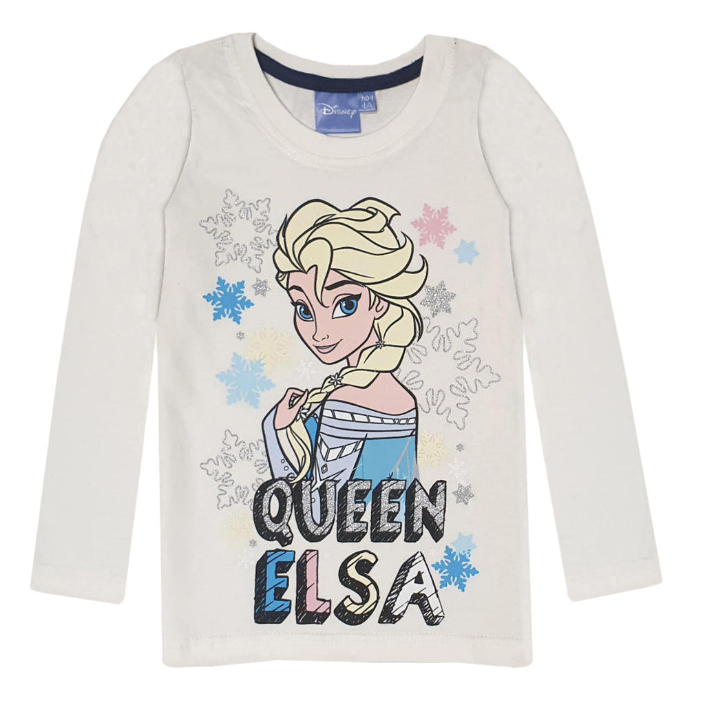 Disney Frozen Elsa Kids T-Shirt with Glitter "Queen Elsa" - Fabrica Fantasia