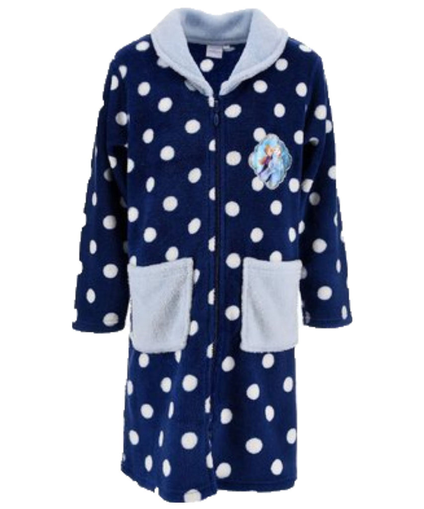 Disney Frozen Kids Dressing Gown Fleece Robe - Anna & Elsa - Fabrica Fantasia