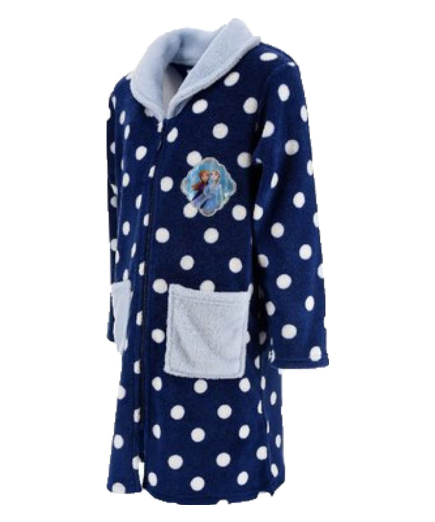 Disney Frozen Kids Dressing Gown Fleece Robe - Anna & Elsa - Fabrica Fantasia