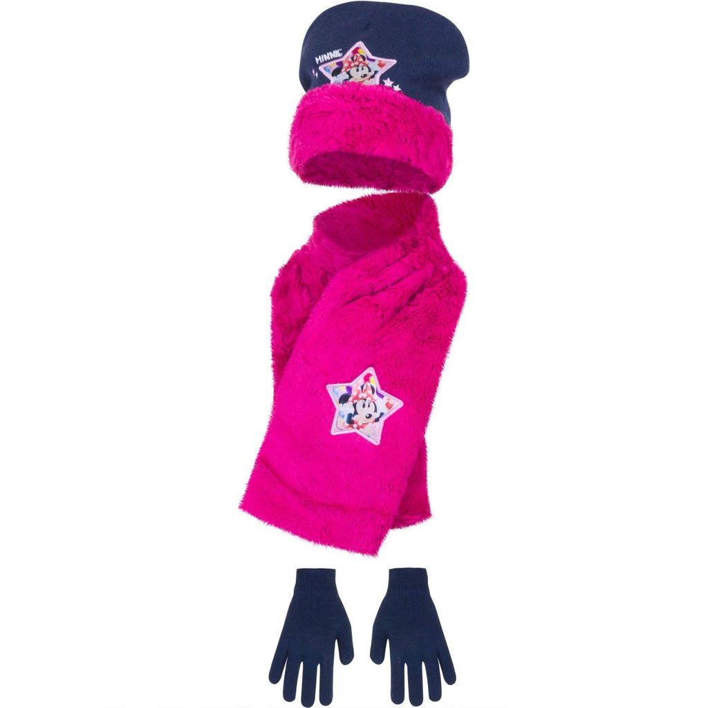 Disney Minnie Kids Fleece Hat Scarf and Gloves Winter Set - Fabrica Fantasia