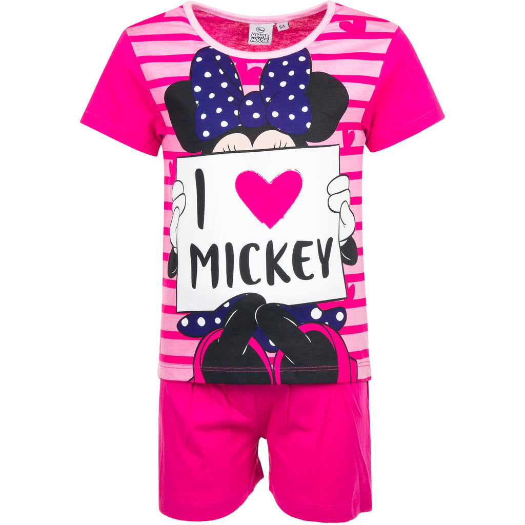 Disney Minnie Mouse Kids Pyjama Nightwear Shorts Set - Fabrica Fantasia