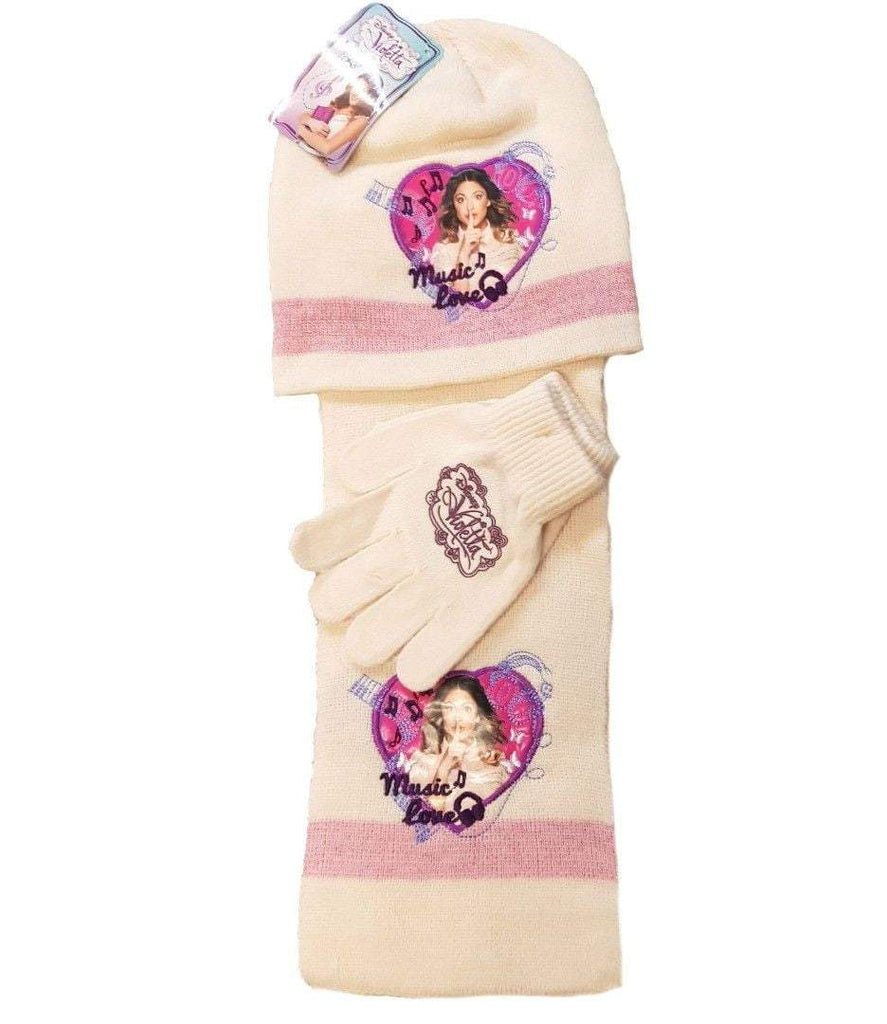 Disney Violetta Girls Hat Scarf and Gloves Winter Set - Fabrica Fantasia