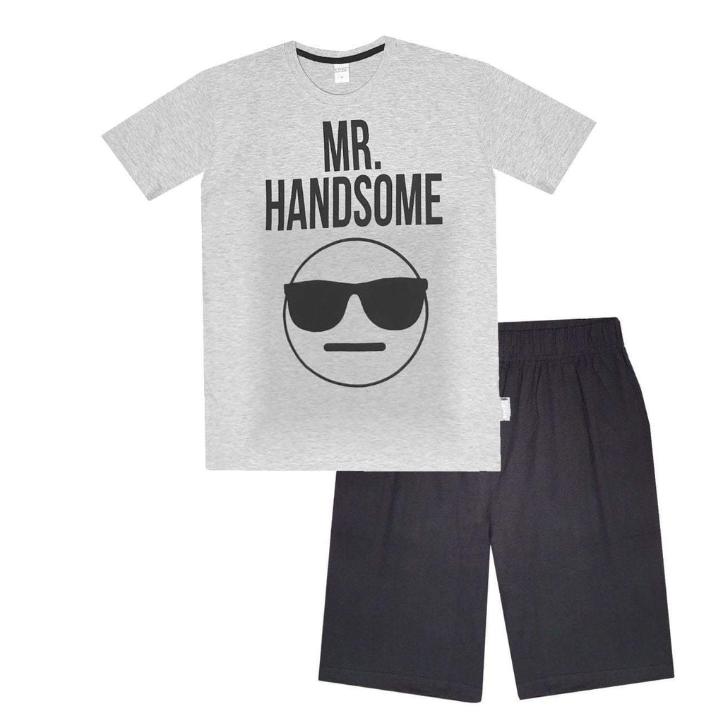 Emoji Men Pyjama Set, Nightwear, Cotton, "Mr Handsome" - Fabrica Fantasia