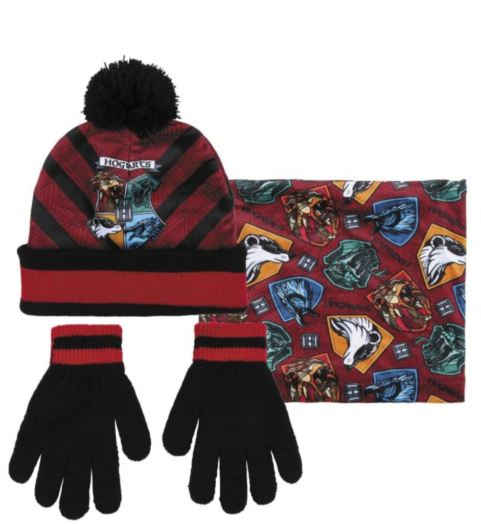 Harry Potter Boys Hat Snood and Gloves Headwear Set - Fabrica Fantasia