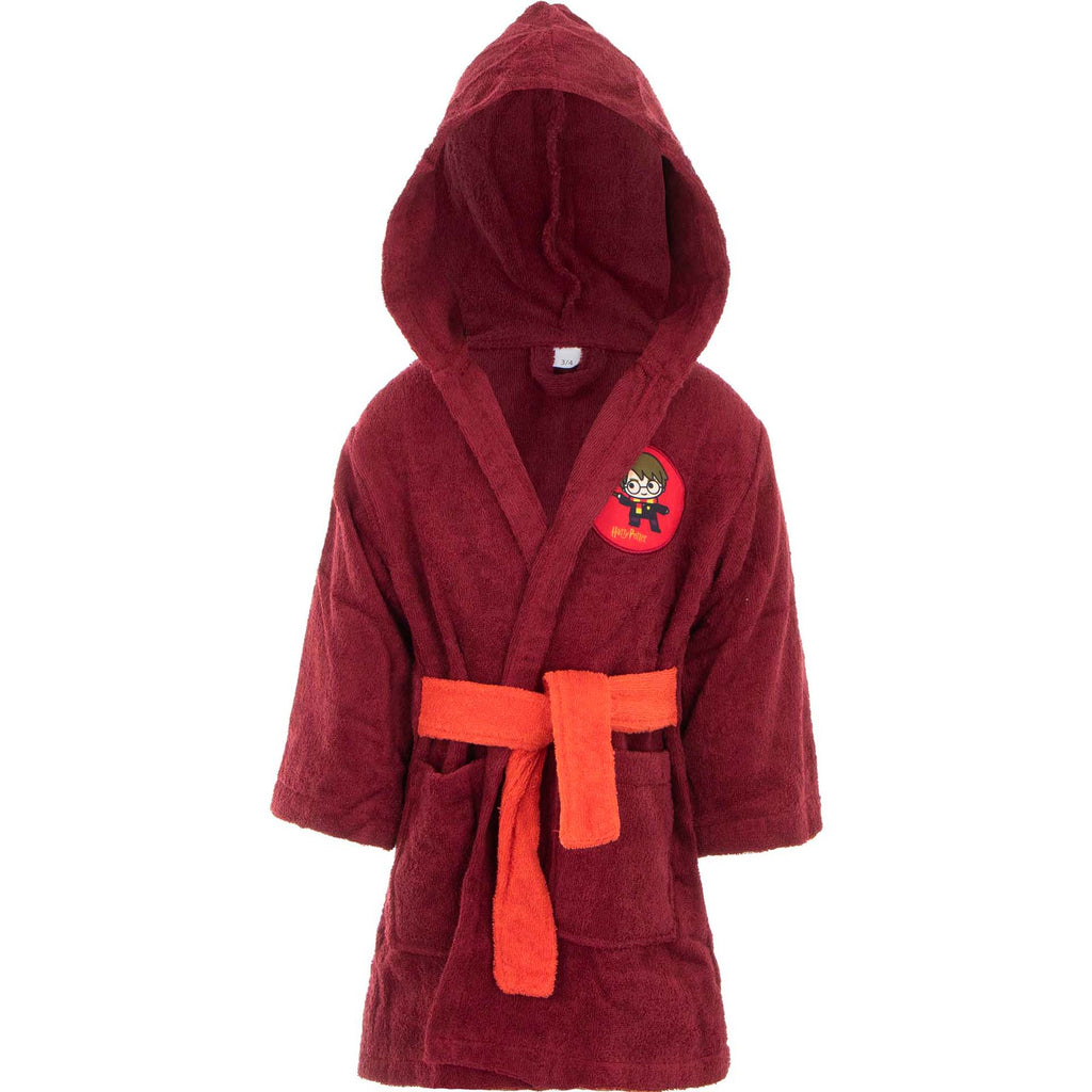 Harry Potter Boys Kids Robe in Cotton, Red - Fabrica Fantasia