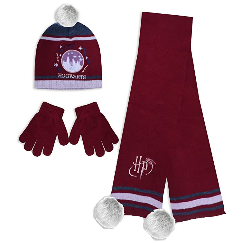 Harry Potter Kids Hat, Scarf & Gloves Winter Set Hogwarts Castle - Fabrica Fantasia