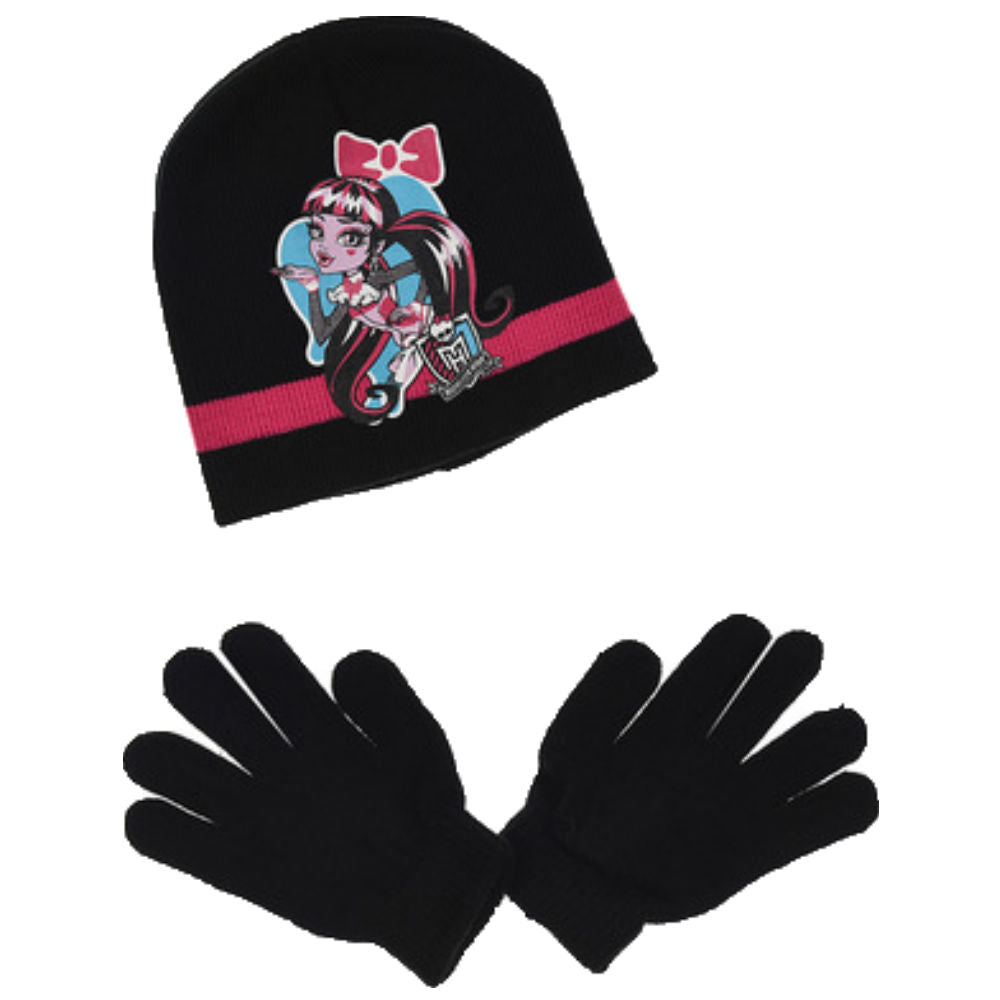 Monster High Kids Hat & Gloves Winter Set - Super Heroes Warehouse