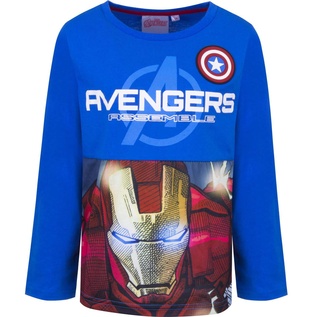 Marvel Avengers Kids T-Shirt Long Sleeve Top - Fabrica Fantasia