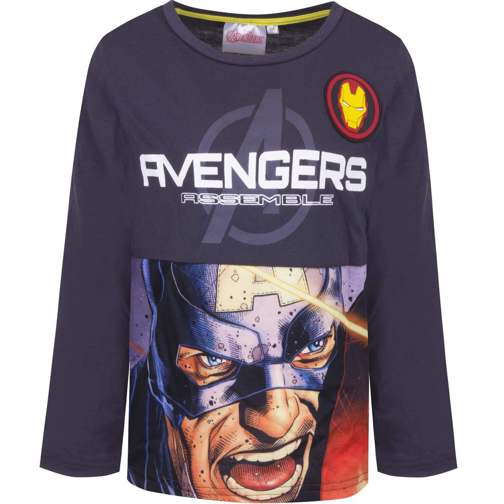 Marvel Avengers Kids T-Shirt Long Sleeve Top - Fabrica Fantasia