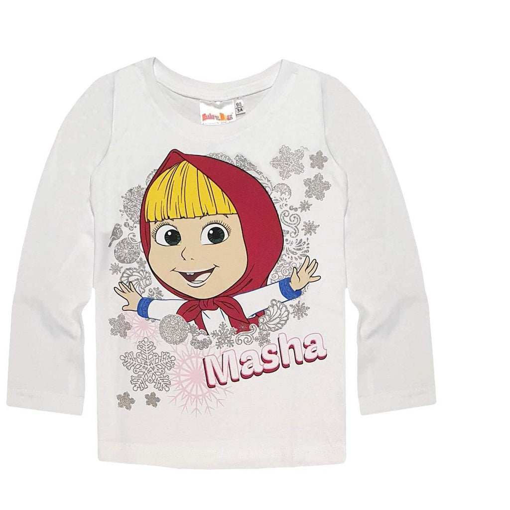 Masha And The Bear Kids T-Shirt Long Sleeve Top - Fabrica Fantasia