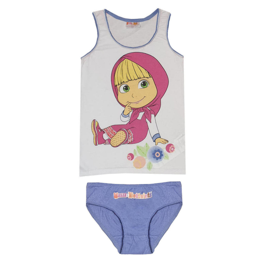 Masha and The Bear Kids Underwear Vest and Briefs Set - Fabrica Fantasia