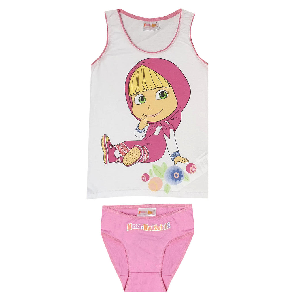 Masha and The Bear Kids Underwear Vest and Briefs Set - Fabrica Fantasia