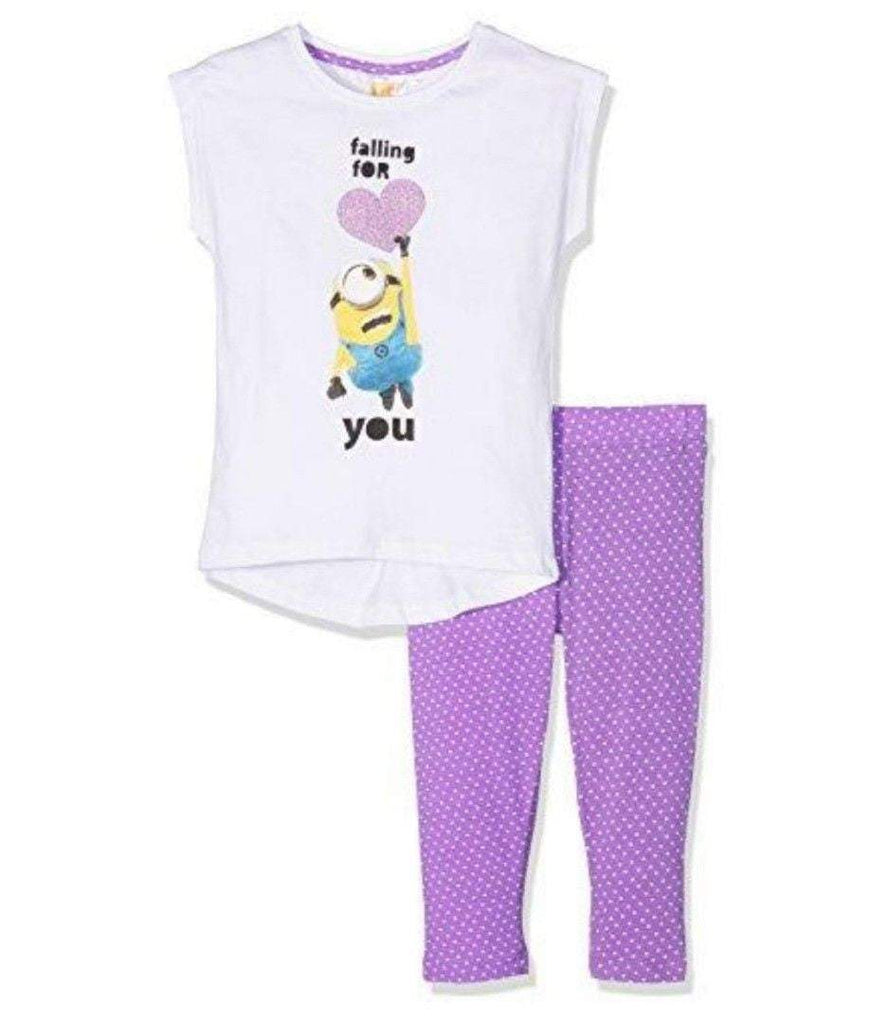 Minions Girls Outfit Tunic Top and Leggings Set, Cotton - Fabrica Fantasia