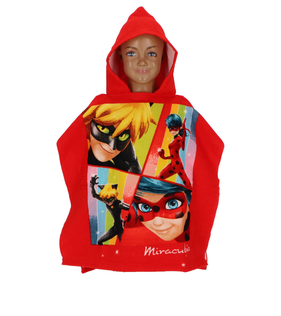 Miraculous Ladybug Kids Poncho Towel With Hood - Fabrica Fantasia