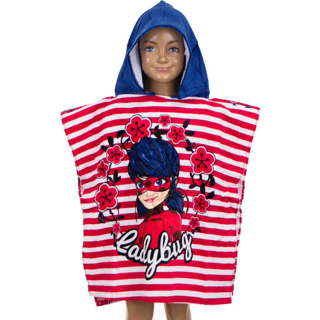 Miraculous Ladybug Kids Poncho Towel with Hoodie - Fabrica Fantasia