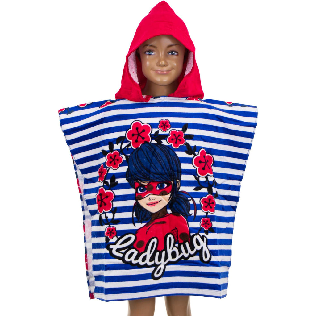 Miraculous Ladybug Kids Poncho Towel with Hoodie - Fabrica Fantasia