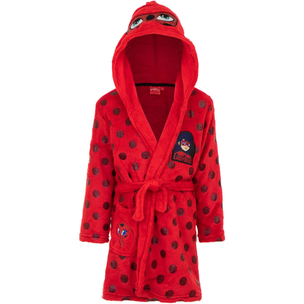 Miraculous Ladybug Kids Robe Hooded Dressing Gown - Fabrica Fantasia