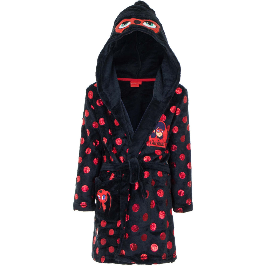 Miraculous Ladybug Kids Robe Hooded Dressing Gown - Fabrica Fantasia