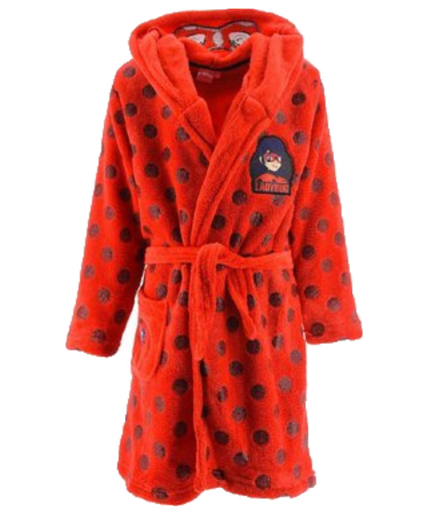 Miraculous Ladybug Kids Robe Hooded Dressing Gown - Fabrica Fantasia