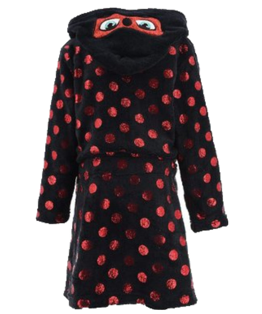 Miraculous Ladybug Kids Robe Hooded Dressing Gown - Fabrica Fantasia