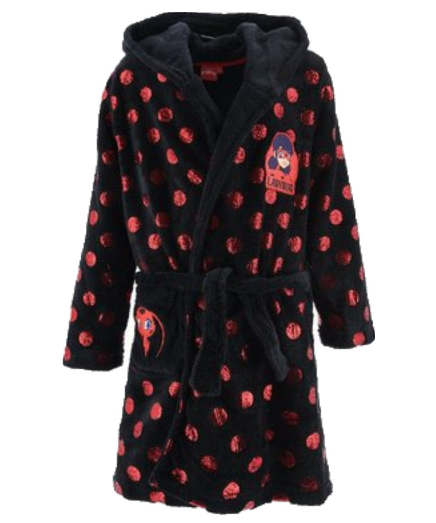 Miraculous Ladybug Kids Robe Hooded Dressing Gown - Fabrica Fantasia