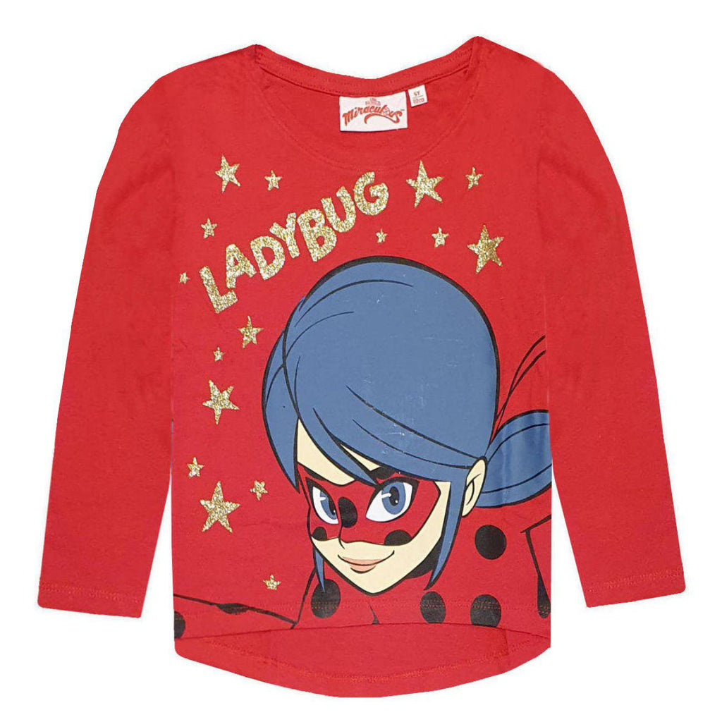 Miraculous Ladybug Kids T-Shirt With Golden Glitter - Fabrica Fantasia