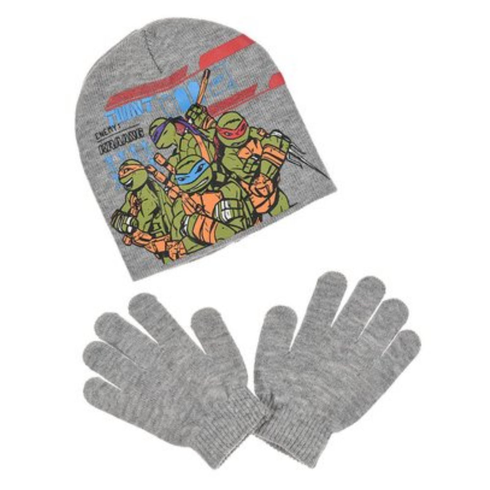 Ninja Turtles Boys Hat and Gloves Kids Winter Set - Fabrica Fantasia