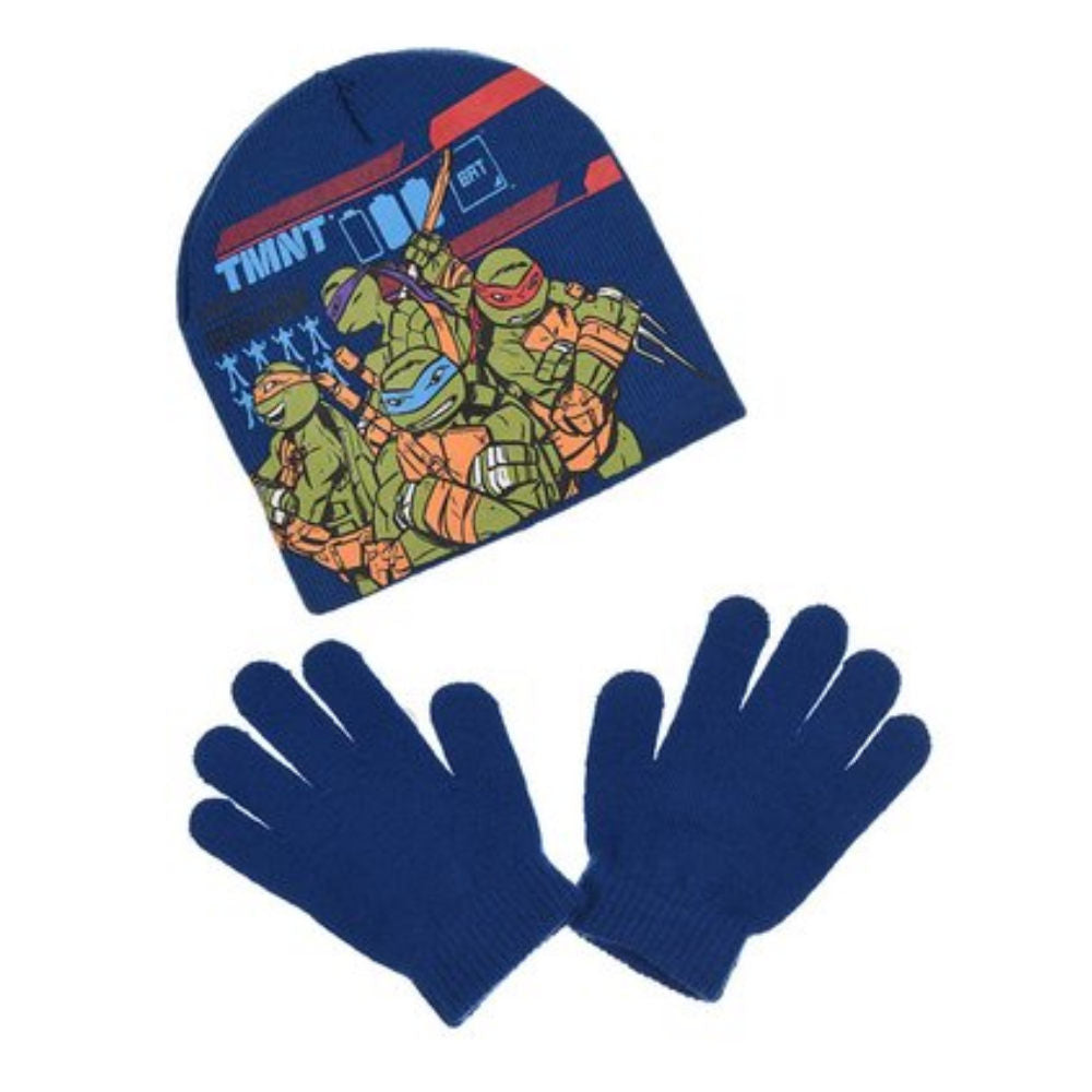 Ninja Turtles Boys Hat and Gloves Kids Winter Set - Fabrica Fantasia