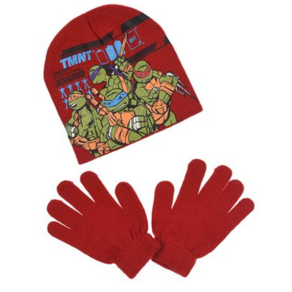 Ninja Turtles Boys Hat and Gloves Kids Winter Set - Fabrica Fantasia